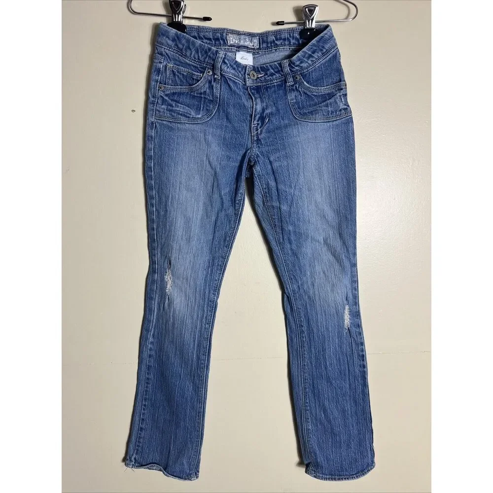 Girl's Levi's Ripped Size 16 Regular Jeans Stretch Adjustable Waistband 5 Pocket